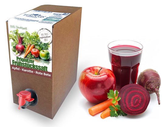 Frühstückssaft - Apfel-Karotte-Rote Betesaft naturtrüb 3Liter (BiB)